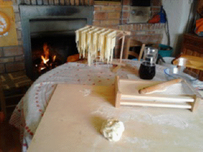 La cucina della famiglia che ospita il B&B Stella del Nord.